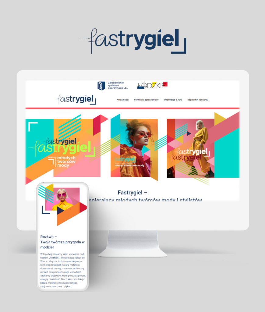 Monitor i telefon wyświetlający stronę Fastrygiel