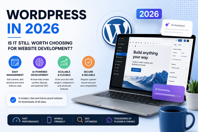 Laptop with WordPress